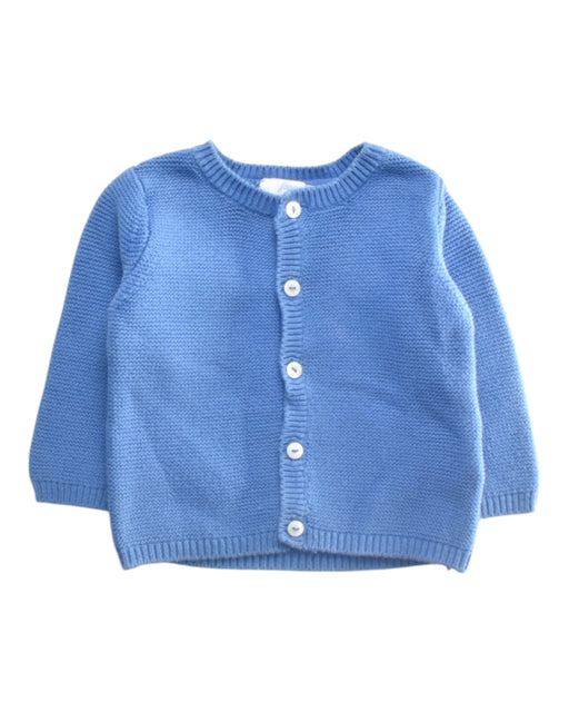 A Blue Cardigans from Jacadi in size 3-6M for girl. (Front View)