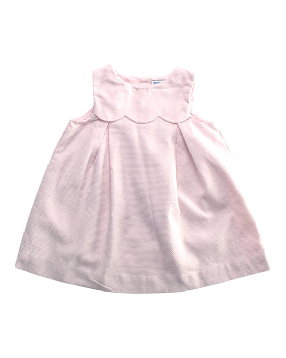 A Pink Sleeveless Dresses from Jacadi in size 6-12M for girl. (Front View)