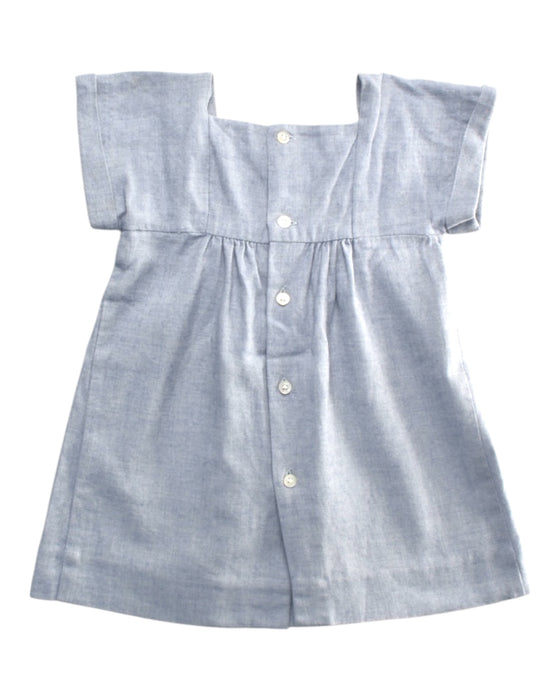 A Blue Short Sleeve Dresses from Bonpoint in size 6-12M for girl. (Back View)