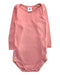 A Pink Long Sleeve Bodysuits from Petit Bateau in size 6-12M for girl. (Front View)