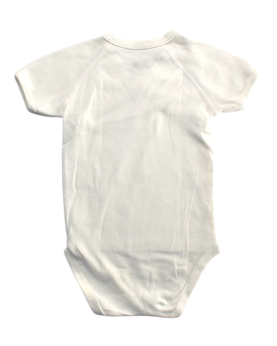 A White Short Sleeve Bodysuits from Petit Bateau in size 6-12M for girl. (Back View)