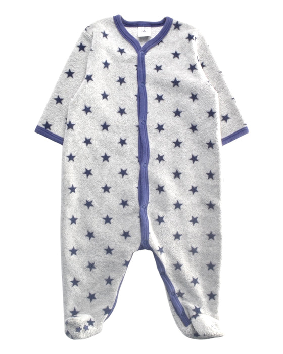 A Grey Onesies from Petit Bateau in size 3-6M for girl. (Front View)