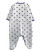 A Grey Onesies from Petit Bateau in size 3-6M for girl. (Back View)