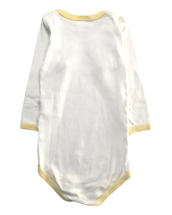 A White Long Sleeve Bodysuits from Petit Bateau in size 6-12M for girl. (Back View)