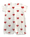 A Red Short Sleeve Rompers from Petit Bateau in size 6-12M for girl. (Back View)
