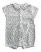 A White Short Sleeve Rompers from Petit Bateau in size 3-6M for girl. (Front View)