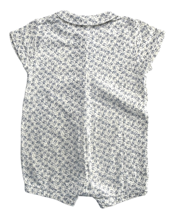 A White Short Sleeve Rompers from Petit Bateau in size 3-6M for girl. (Back View)