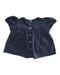 A Navy Short Sleeve Tops from Velveteen in size 6-12M for girl. (Back View)