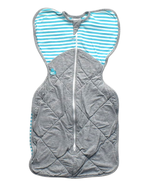 A Blue Swaddles from Love To Dream in size S for boy. (Front View)