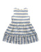 A Blue Sleeveless Dresses from Boden in size 4T for girl. (Back View)