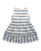A Blue Sleeveless Dresses from Boden in size 4T for girl. (Back View)