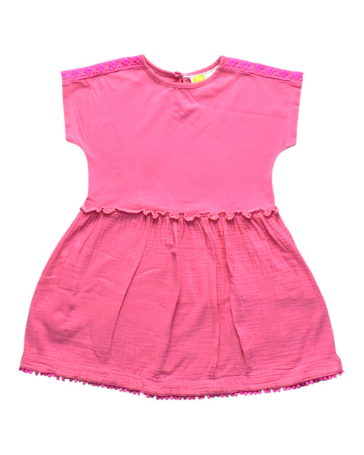 A Pink Short Sleeve Dresses from Boden in size 4T for girl. (Front View)