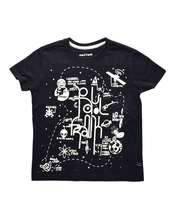 A Black Short Sleeve T Shirts from Paul Frank in size 4T for boy. (Front View)