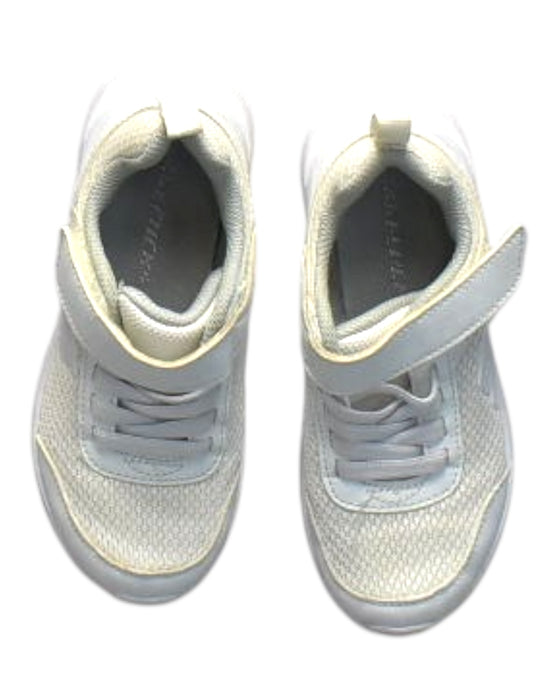 A White Sneakers from Skechers in size 4T for girl. (Back View)