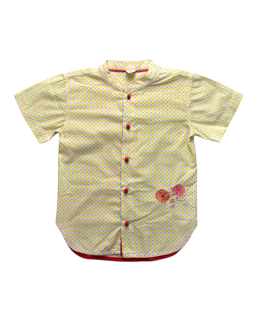 A Yellow Short Sleeve Shirts from Elly in size 5T for boy. (Front View)