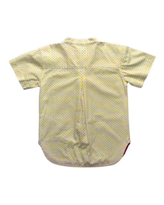 A Yellow Short Sleeve Shirts from Elly in size 5T for boy. (Back View)