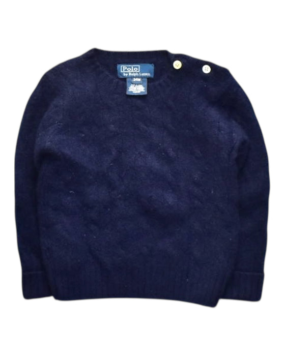 A Navy Knit Sweaters from Polo Ralph Lauren in size 18-24M for boy. (Front View)