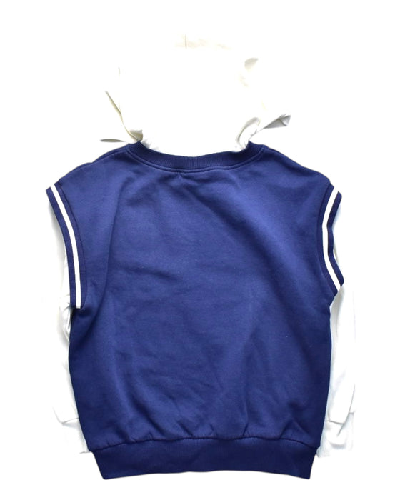 A Navy Hooded Sweatshirts from United Colors Of Benetton in size 7Y for boy. (Back View)