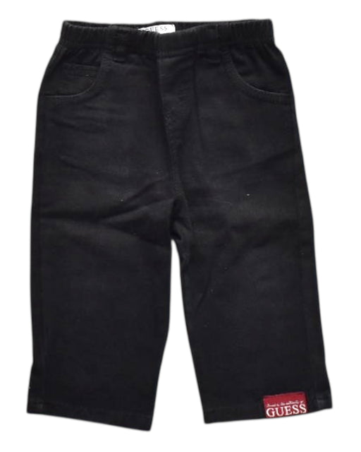 A Black Casual Pants from Guess in size 6-12M for boy. (Front View)