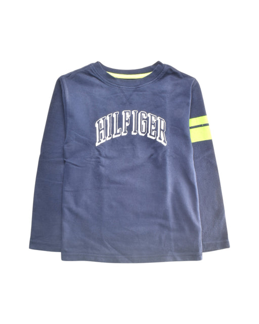 A Navy Long Sleeve T Shirts from Tommy Hilfiger in size 6T for boy. (Front View)