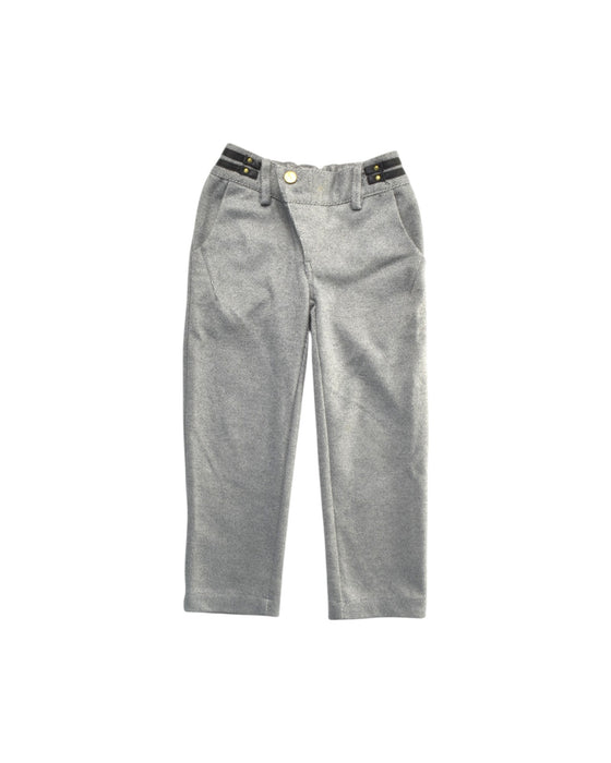 A Grey Dress Pants from PONEY in size 2T for boy. (Front View)