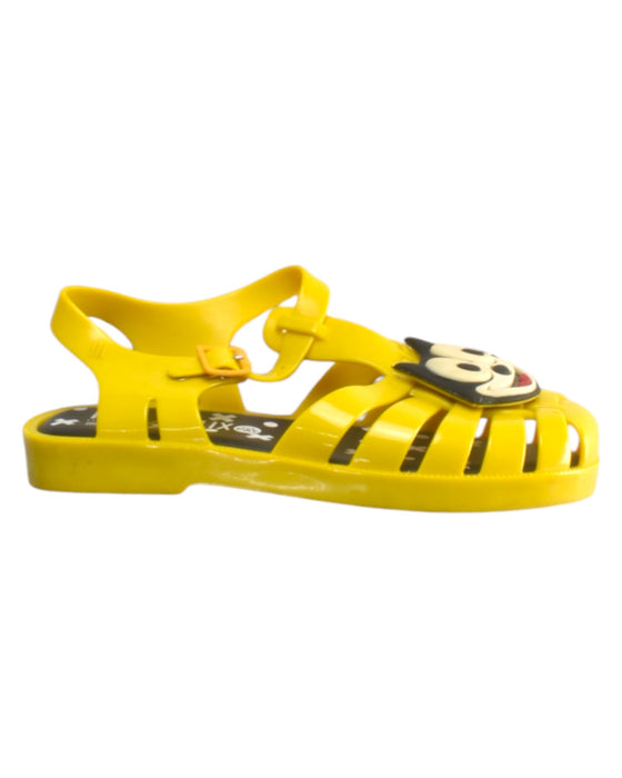 A Yellow Sandals from Melissa in size 10Y for girl. (Front View)