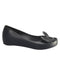 A Black Flats from Mini Melissa Disney in size 6T for girl. (Front View)