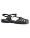A Black Sandals from Melissa in size 6T for girl. (Front View)