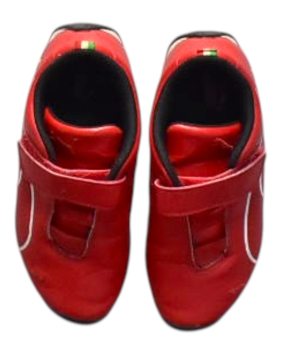 A Red Sneakers from Puma in size 5T for boy. (Back View)