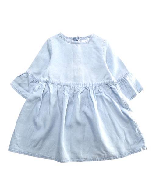 A Blue Long Sleeve Dresses from Seed in size 2T for girl. (Front View)