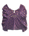 A Purple Short Sleeve Tops from Velveteen in size 4T for girl. (Back View)