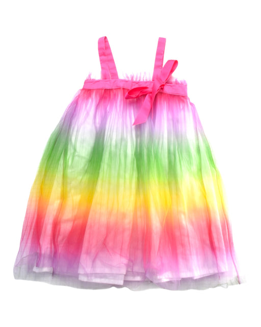 A Multicolour Sleeveless Dresses from Halabaloo in size 4T for girl. (Front View)