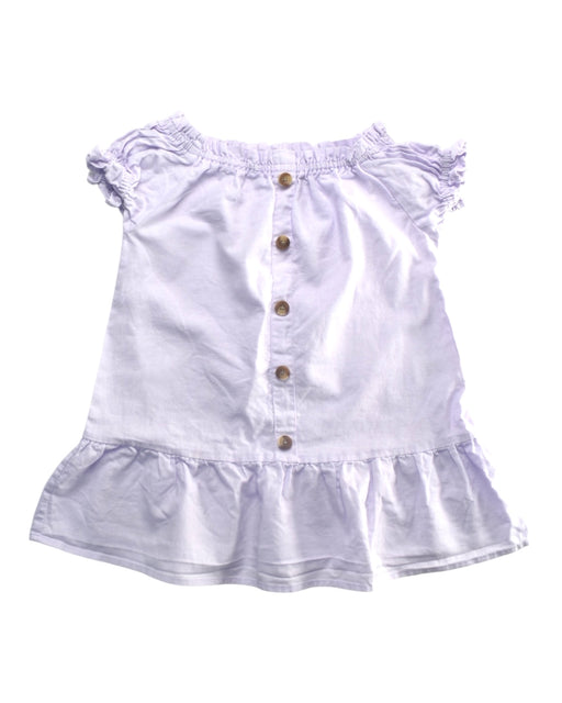 A White Sleeveless Dresses from Seed in size 2T for girl. (Front View)