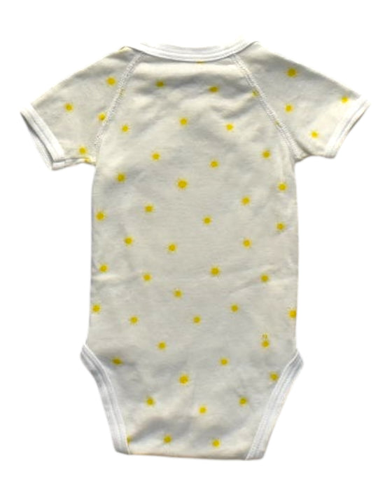 A White Short Sleeve Bodysuits from Petit Bateau in size 0-3M for girl. (Back View)