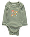 A Green Long Sleeve Bodysuits from Orchestra in size 0-3M for girl. (Front View)