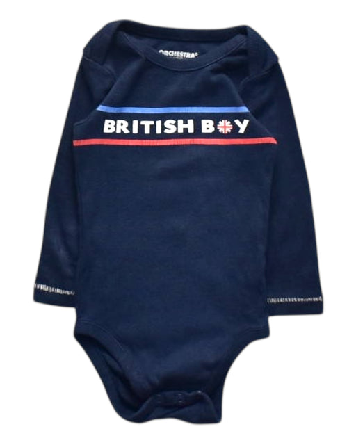 A Navy Long Sleeve Bodysuits from Orchestra in size 3-6M for boy. (Front View)