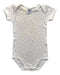 A White Short Sleeve Bodysuits from Petit Bateau in size 3-6M for girl. (Front View)