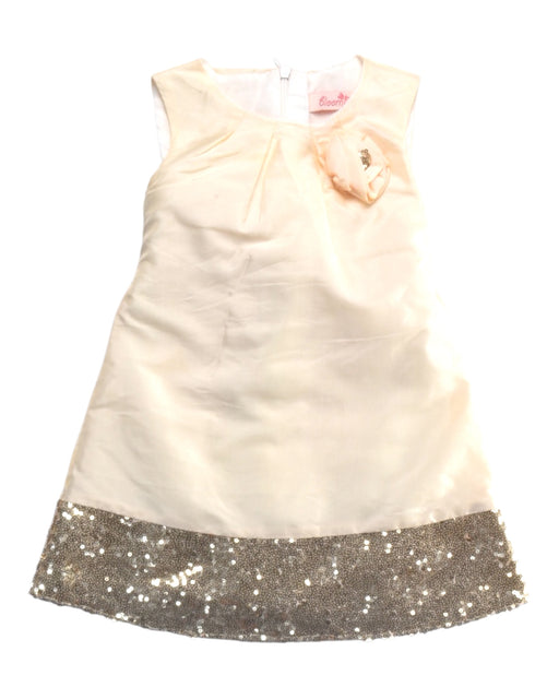 A Ivory Sleeveless Dresses from bloomB in size 2T for girl. (Front View)