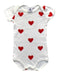 A Red Short Sleeve Bodysuits from Petit Bateau in size 3-6M for girl. (Front View)