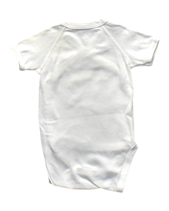 A White Short Sleeve Bodysuits from Petit Bateau in size 0-3M for girl. (Back View)