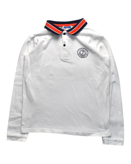 A White Long Sleeve Polos from Jacadi in size 10Y for boy. (Front View)