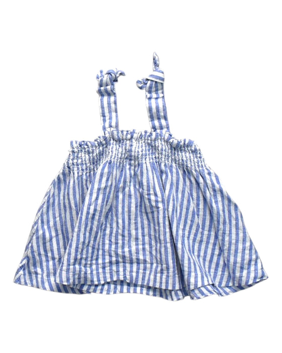 A Blue Sleeveless Tops from Seed in size 4T for girl. (Back View)