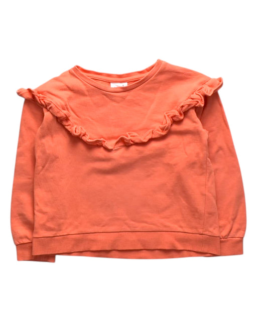 A Orange Crewneck Sweatshirts from Seed in size 6T for girl. (Front View)