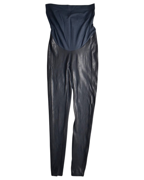 A Black Leggings from Spanx in size Maternity-M for maternity. (Front View)