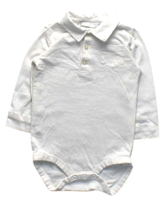 A White Long Sleeve Bodysuits from The Little White Company in size 18-24M for boy. (Front View)