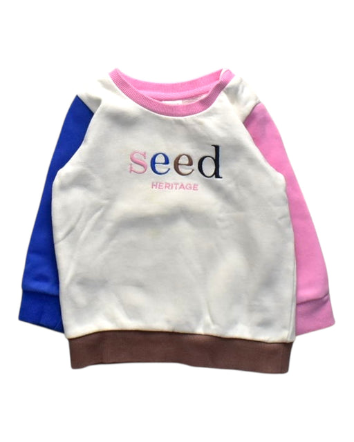 A Multicolour Crewneck Sweatshirts from Seed in size 12-18M for girl. (Front View)