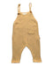 A Beige Long Overalls from Rabbit + Bear in size 6-12M for girl. (Front View)