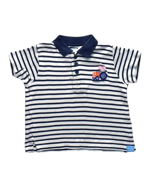 A Navy Short Sleeve Polos from Jojo Maman Bébé in size 2T for boy. (Front View)