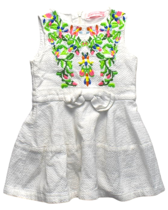 A Multicolour Sleeveless Dresses from Gingersnaps in size 4T for girl. (Front View)
