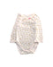 A White Long Sleeve Bodysuits from Petit Bateau in size 3-6M for girl. (Front View)